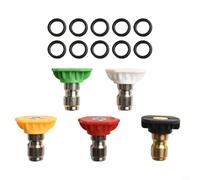 Eawfgtuw Outil de nettoyage de gouttière pour nettoyeur haute pression avec 5 buses 4000 PSI en métal pour nettoyage de toit et de fossé de drainage, compatible avec standard