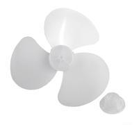 Eawfgtuw Pale de ventilateur de rechange de 40,6 cm, hélice en plastique transparent à trois pales pour ventilateur sur pied sur pied, ventilateur mural, ventilateur de table d'intérieur (blanc)