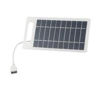 Eawfgtuw Panneau solaire portable étanche 2 W 5 V en polysilicium avec sortie USB pour téléphones portables, caméras de sécurité extérieures, sonnettes, lumières de jardin et