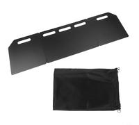Eawfgtuw Pare-vent pliable pour réchaud de camping en alliage de zinc, idéal pour la randonnée, le pique-nique, le barbecue, économe en énergie, compact et portable, noir (trois volets)