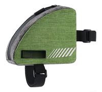 Eawfgtuw Petit sac pour cadre de vélo avec tissu 300D résistant à la déchirure, pochette de rangement triangulaire compacte pour accessoires de cyclisme, outils et clés, bandes réfléchissantes (mousse