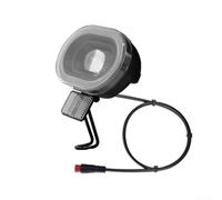 Eawfgtuw Phare avant LED pour motoneige - 12 V-48 V - Étanche IPX6 - Phare avant de vélo électrique - Faisceau haut 6,5 W - Avec connecteur pour le cyclisme - Noir - Modèle DH010