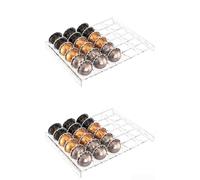 Eawfgtuw Plateau de rangement pour capsules de café en acrylique transparent avec tiroir de rangement pour 30 designs - Convient aux tiroirs et armoires de cuisine standard - Support transparent
