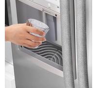 Eawfgtuw Plateau d'égouttement pour distributeur d'eau en silicone pour réfrigérateur et cafetière, tapis anti-déversement à découpe, tapis d'eau réutilisable pour réfrigérateur et anti-goutte