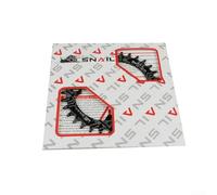 Eawfgtuw Plateau étroit large 104 pour BCD pour escargot, pignon ovale en alliage d'aluminium 7075 32T-42T, plaque négative positive à une vitesse pour VTT 8-11 vitesses, noir (38T) (rond noir)