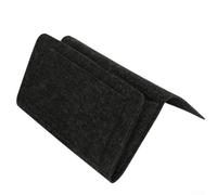 Eawfgtuw Poche de rangement en feutre à suspendre pour lit, canapé et table, grande capacité pour tablette, magazine, clé de câble, installation rapide sous le matelas (noir)