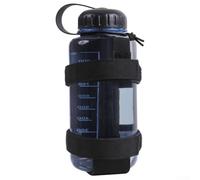 Eawfgtuw Pochette porte-bouteille compatible avec sac de transport réglable en plein air randonnée et camping avec cordon élastique, léger (noir)