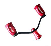 Eawfgtuw Poignée de moulinet en fibre de carbone pour Daiwa Fuego pour LT Prorex V, double bouton de culbuteur avec 2 roulements, pièce de moulinet de pêche légère en rouge (rouge)