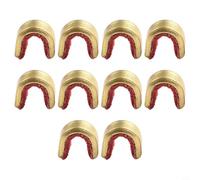 Eawfgtuw Points d'encochement en laiton pour cordes d'arc recourbées, ensemble d'encoches avec doublure caoutchoutée, pour bouchon de boucle en cuivre à pince, accessoires de flèche rouge et noir de