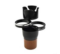 Eawfgtuw Porte-gobelet de voiture de 10,2 cm avec rotation à 360° - Organiseur multifonction pour boissons, téléphone et clés pour console centrale de véhicule, ABS + silicone antidérapant,