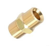 Eawfgtuw Pour nettoyeur Ag compatible équipé de Kranzle et conçu pour raccord de nettoyeur haute pression M22 x 15 connecteur double mamelon mâle en laiton massif (sans manchon en plastique)