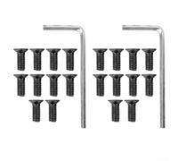 Eawfgtuw Pour vis de rechange pour crampons - Compatible avec Xiaomi Electric Scooter 1S et pour, fixations à tête plate pour connexion frontale/droite, carbone (lot de 2 vis + outils)