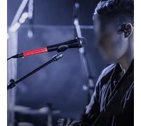 Eawfgtuw Préampli de microphone pour micros dynamiques, gain de 28 dB monocanal, amplificateur de signal sans perte avec puissance de 48 V, alliage d'aluminium compact (rouge)