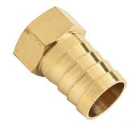 Eawfgtuw Raccord cannelé en laiton vers filetage femelle de 1,9 cm pour équipement d'arrosage de pluie, raccord de tuyau d'échappement avec extrémité cannelée de 8/10/12/14/16/19/25 mm, (25 mm)