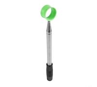 Eawfgtuw Rallonge télescopique en acier inoxydable avec poignée antidérapante pour retriever - 2,7 m/3,7 m - Tasse double face pour les dangers liés à l'eau et à la boue - Argenté (vert, 3,7 m)