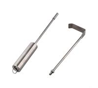 Eawfgtuw Râteau à cendres en acier inoxydable pour barbecue avec extrémité tisonnier et nettoyeur d'angle, compatible avec KamadoJoe et autres barbecues à charbon et bois