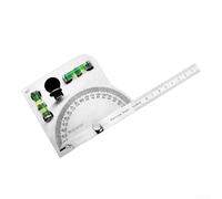 Eawfgtuw Règle d'angle en acier inoxydable avec outil de mesure de niveau à 180 degrés - Jauge carrée professionnelle pour menuisier et ouvrier de construction (type solide)