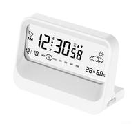 Eawfgtuw Réveil numérique - Surveillance de la température et de l'humidité Visuel Compte à rebours 60 minutes Rétroéclairage Réglable Fonctionnement silencieux pour dormir étudier (Blanc)