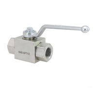 Eawfgtuw Robinet à boisseau sphérique hydraulique haute pression en acier carbone 2 voies 500 bars avec filetage femelle NPT pour applications gazole eau, fonctionnement manuel, design flotteur (pour