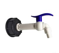Eawfgtuw Robinet de sortie de réservoir d'eau Ibc S60x6 Dn40 Dn50 Long bec de collecte d'eau de pluie conçu à partir d'une valve PP résistante pour conteneurs courts ou courts (robinet long)