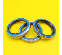 Eawfgtuw Roulement de casque de vélo pour angle biseauté de 36/45 degrés, fourche en acier Crown Race 30,15 x 41 x 6,5 mm, pièce de rechange bleu et argent MH-P03K