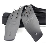 Eawfgtuw Sangle réglable en cuir de vache pour guitare électrique acoustique classique et basse, style punk robuste avec pointes en métal (C)