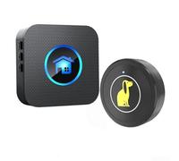 Eawfgtuw Sonnette de porte pour chien pour dressage de toilettes, sonnette sans fil pour chien vers l'extérieur, 55 sonneries, 5 niveaux de volume, pour dresser les chiens à communiquer les besoins