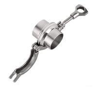 Eawfgtuw SS304 Ensemble de viroles de soudure sanitaire - Avec trois colliers de serrage et joint d'étanchéité pour plomberie industrielle 19 mm-102 mm OD raccords de tuyauterie Argenté (19 mm)