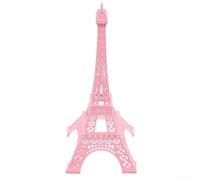 Eawfgtuw Statue de la Tour Eiffel 18 cm - Modèle en métal rose - Ornement décoratif pour la maison ou le bureau - Souvenir d'un monument européen
