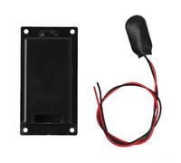 Eawfgtuw Support de batterie 9 V pour guitare électrique et basse, pack boîte de batterie en plastique avec connecteur, compatible avec micros actifs, taille 7,2 x 3,8 cm