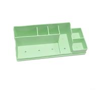 Eawfgtuw Support de brosse à dents en silicone pour comptoir de salle de bain, plateau de rangement multi-compartiments, organisateur de soins dentaires, panier de salle de bain polyvalent (vert)