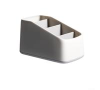 Eawfgtuw Support de télécommande TV soigné et bien rangé, étui de rangement de bureau avec 4 grilles de rangement (gris)