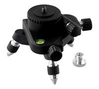 Eawfgtuw Support de trépied de niveau laser avec base de rotation réglable, support en alliage d'aluminium avec adaptateur mâle de 6,35 mm vers adaptateur femelle de 1,6 cm, pieds triangulaires