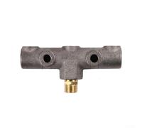 Eawfgtuw Support horizontal à six voies pour compresseur d'air entraîné par courroie, collecteur en fonte avec filetages métriques 14 x 1,5 et G1/4, compatible avec manomètres, (fil extérieur 20 mm)