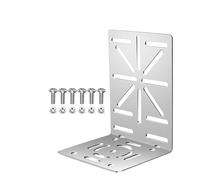 Eawfgtuw Support mural en forme de L en acier inoxydable avec écrous et vis pour installation de caméras de vidéosurveillance et dôme - Adaptateur de plafond d'angle résistant aux intempéries pour la