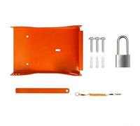 Eawfgtuw Support mural en métal avec goupille verrouillable et kit de matériel, orange 28 x 16 x 6 cm