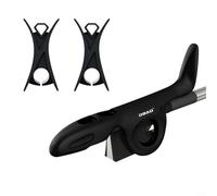 Eawfgtuw Support pour archet de violon pour débutant - Correcteur de posture en silicone avec positions de doigts réglables, compatible avec les archets de violon standard, noir