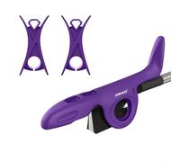 Eawfgtuw Support pour archet de violon pour débutant - Correcteur de posture en silicone avec positions de doigts réglables, compatible avec les archets de violon standard, violet