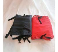 Eawfgtuw Tablier de protection pour tronçonneuse pour homme et femme, ceinture réglable et sangles de jambe, polyester 1000D résistant aux coupures, rouge ou noir (rouge, M)