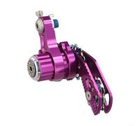 Eawfgtuw Tendeur de chaîne réglable à vitesse unique pour dérailleur arrière DH, roue de guidage 11T avec alliage d'aluminium et anneau intérieur en porcelaine (violet)