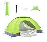 Eawfgtuw Tente de camping légère avec portes moustiquaires, livrée avec sac de transport pour un transport facile lors des randonnées Tente pour 1 personne pour le camping, montage facile, grandes