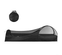 Eawfgtuw Tente intérieure de camping en maille pour 1 personne avec filet en polyester et bâche pour aventure en plein air, randonnée, noir