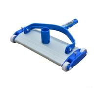 Eawfgtuw Tête d'aspiration de piscine de 35,6 cm en alliage d'aluminium avec brosse pour entretien de piscine enterrée, nettoyage des murs, sols et coins