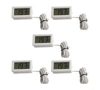Eawfgtuw Thermomètre numérique avec sonde externe, module de capteur LCD étanche pour systèmes PLC, aquarium, réfrigérateur (blanc)