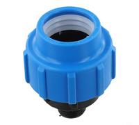 Eawfgtuw Tuyau en polyéthylène 16 bars de pression pour arrosage agricole de jardin 20 mm Pièces de connecteur bleu 25 mm 32 m Adaptateur mâle Vis PP Caoutchouc PVC Joint Clamp Noir pour (32 mm x /2")