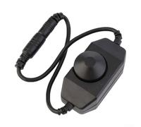 Eawfgtuw Variateur d'intensité rotatif pour lampes de bureau LED, contrôleur modulateur de lumière en plastique noir avec bouton de luminosité réglable, compatible avec lampe à couleur unique