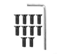 Eawfgtuw Vis de rechange pour crampons - Compatible avec Xiaomi Electric Scooter 1S et pour, fixations à tête plate pour connexion frontale/droite, carbone (vis + outils)