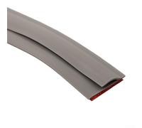 Eawfgtuw Z Bande de transition de sol TPE de 2 m pour moquette ou carrelage ou stratifié, bordure de sol sans couture, revêtement de seuil antidérapant sûr, gris/marron, gris 2 m