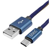 Eaxus Câble de charge USB USB-A mâle, USB-C® mâle 1.00 m bleu 4260183016106
