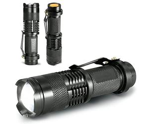 Eaxus® Glow-X Mini lampe de poche LED professionnelle avec clip, extrêmement lumineuse